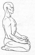 Поза йоги Ваджрасана